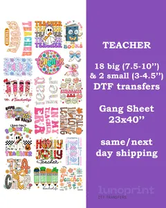 Teacher DTF Gang Sheet Teacher DTF Gang Sheet
