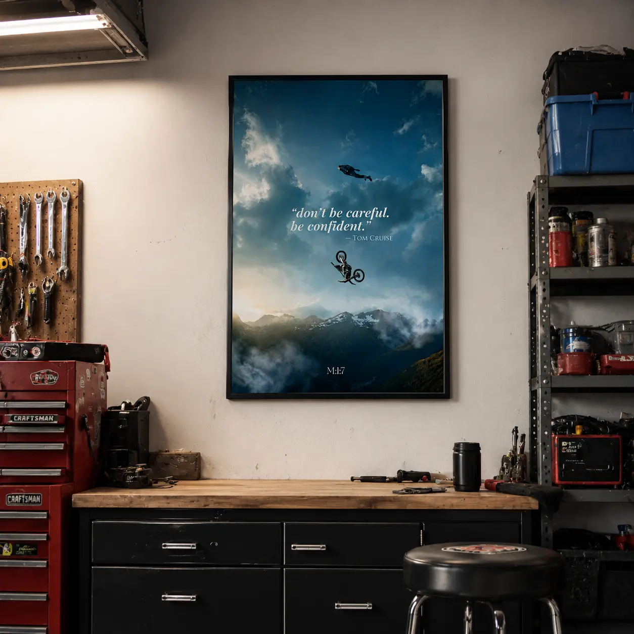 Mission Impossible M:I‑7 Movie Poster | Don’t Be Careful Be Confident Motivational Wall Art Print