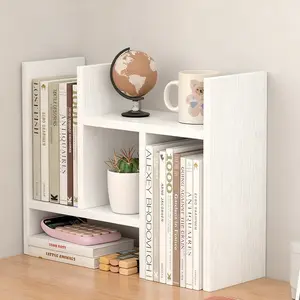 Simple Style Mobile Desktop Bookshelf Book Rack, Adjustable Modular Design for Office & Study Room, Durable Storage Solution