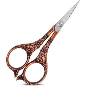 4.5Inch  Crochet Embroidery  Small  Pointed Stainless Steel  for Sewing Craft Needwork Needpoint Artwork DIY Tool Scissor Bronze Scissor