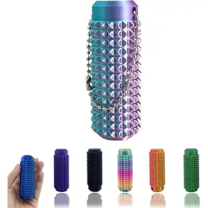 Vibrant Little Ouchies Grippie Stim Tool - Portable Firm Plastic Spikes |   Anxiety Relief, Clip to Keys |   On-the-Go Stress & Impulse Management, fashionable keychain pendant, outdoorfun durability