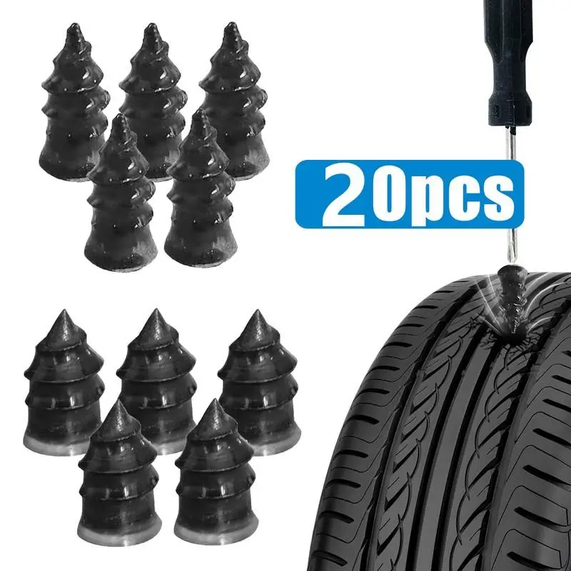 Tire Repair Rubber Nail, 20pcs Tyre Repair Rubber Nail, Universal Tire Fast Repair Tool for Motorcycle Auto Car