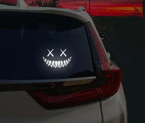 Reflective Smile Demon  Sticker,Funny Cool  Cut   Window Decal