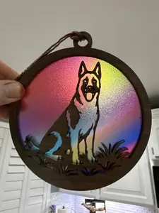 Belgian Malinois Suncatcher for Sunny Window