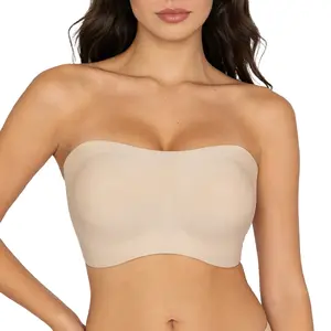 VRCOMFY Womens Strapless Jelly Bra Strapless Non-Slip Wireless Bra  Padded Bra Seamless Comfortable  Bra