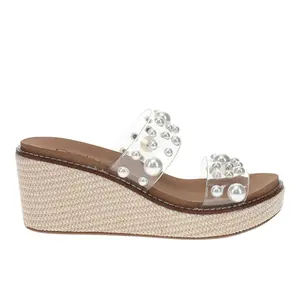 Corkys Womens Look Whos Here  Casual Sandals Casual Mid Heel 2-3" - Clear