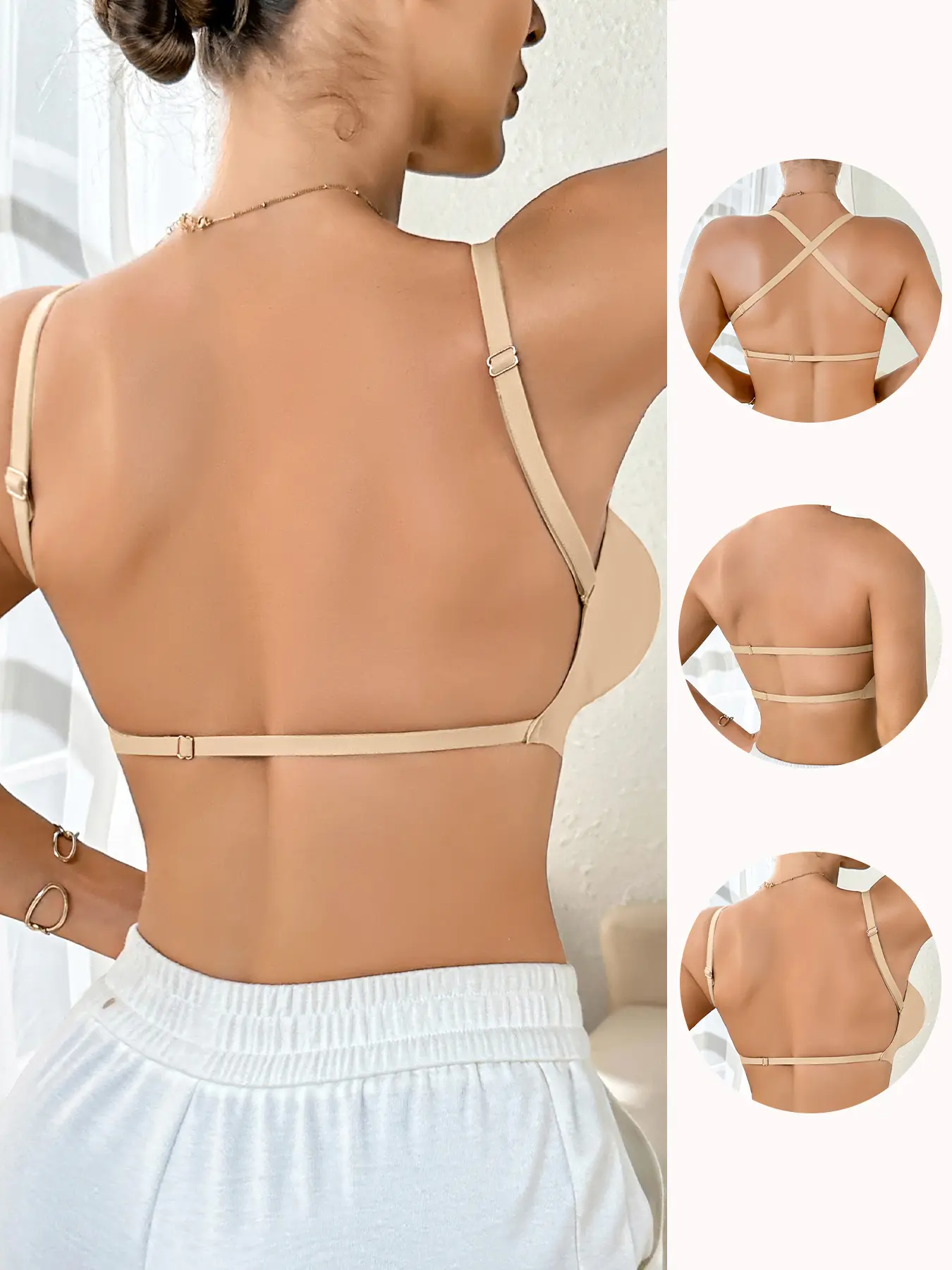 Women's Seamless Backless Bra, Sexy Summer Wedding Lingerie, Adjustable Straps, Breathable Fabric, Perfect for Weddings and Parties - TikTok Shop Women's Seamless Backless Bra, Sexy Summer Wedding Lingerie, Adjustable Straps, Breathable Fabric, Perfect for Weddings and Parties - TikTok Shop