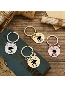 Class of 2026 Graduation Keychain – Inspirational Stainless Steel Keyring Gift for Him Her, Senior Graduate Keepsake Backpack Pendant Graduation Party Favor