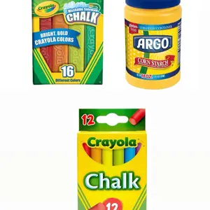 28ct Crayola Chalk and Argo Cornstarch Bundle (Colorful)
