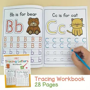 English Alphabet Capital & Small Letter Practice Book, Pre-K to Kindergarten Handwriting Workbook, Daily Writing & Tracing Activity Set
