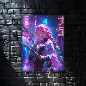 Kanroji Mitsuri Kimetsu no Yaiba Anime Wall Art Poster, Modern Wall Art, Anime Gifts, Wall Decor