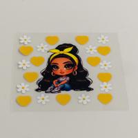 Yellow Hearts Hispana Decal