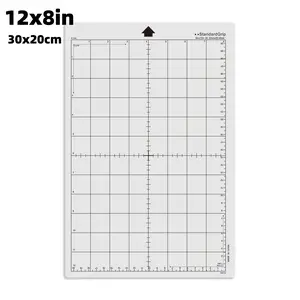 2pcs 12x8in PVC Engraving Machine Pad, Multi-Grip Cutting Mats for & Electronic Cutting Machines - Standardgrip, Light, Strong, Fabric Grip, Sticky Cutting Mat, Durable PVC Material, Ideal for Precision Engraving & Cutting Tasks, Essential Tool Accessory