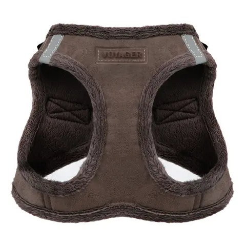 Voyager Step-In Plush Suede Dog Harness - Soft Premium Faux Suede No Pull Pet Vest for Small Medium Large Dogs Cats | Adjustable Chest 10-34 Inches | Easy Step-In Design by Best Pet Supplies