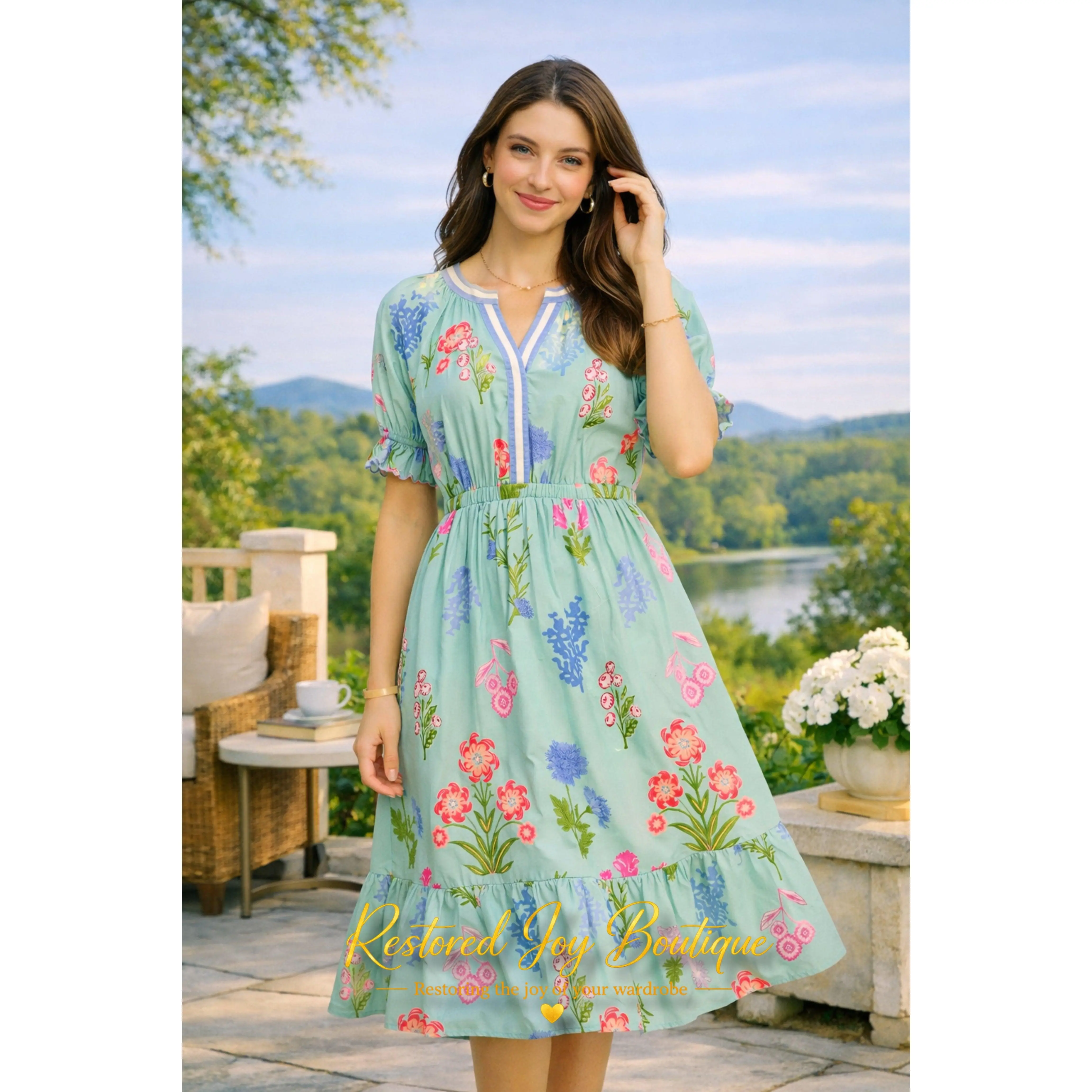 The Blooming Tide Embroidered Maxi