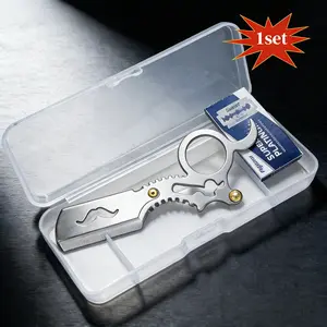 Professional Straight Edge Razor with 20 Single Derby Blades 100% Stainless Steel Razor and Blades - Close Shaving Men's Manual Shaver - Disposable Blades -Barber Straight Razor Kit - Silver easy replacement smooth shave