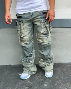 Trench Cut Tac Cargo Baggy Fit Jeans