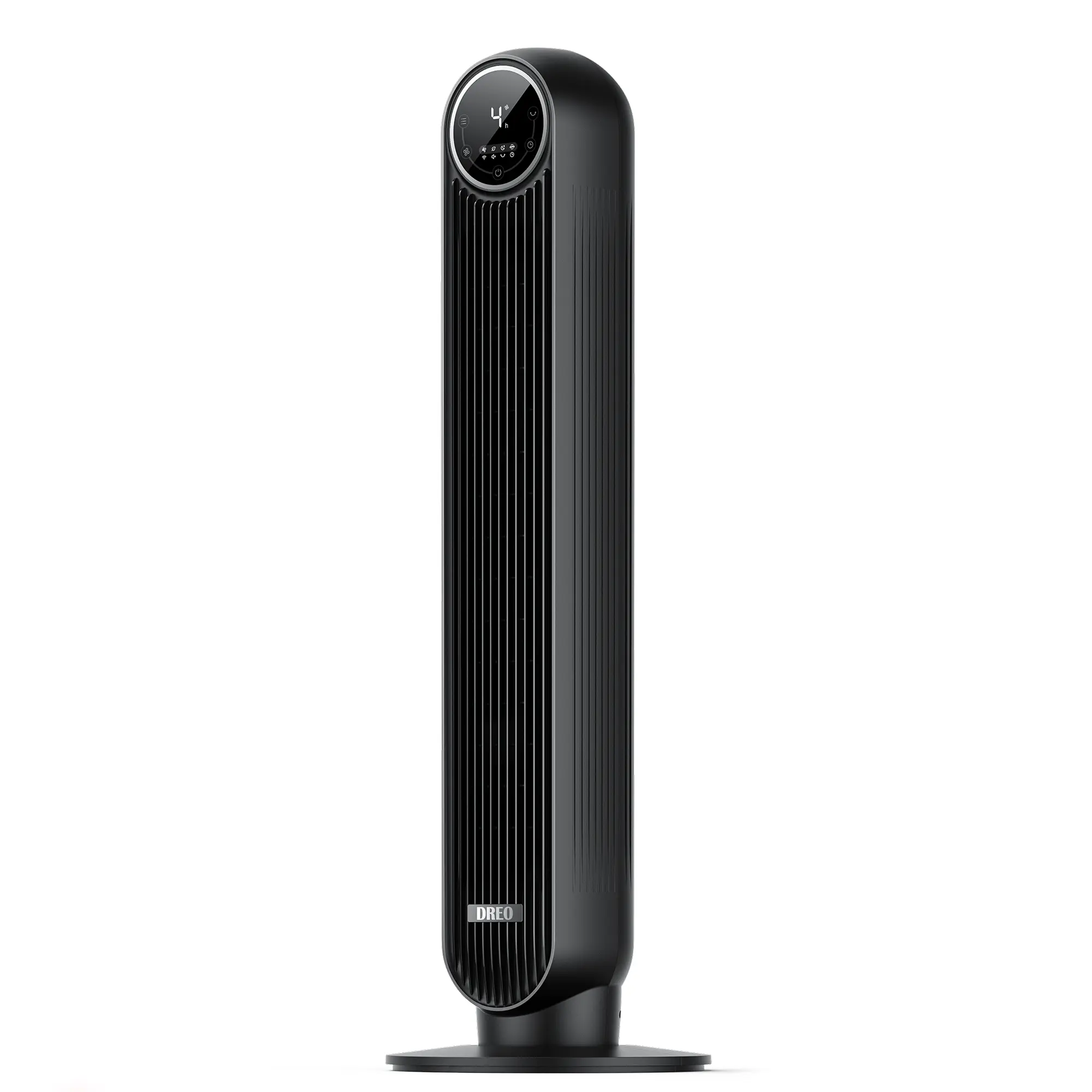 DREO Tower Fan for Bedroom, 2026 Upgraded DC Motor, 28ft/s High Velocity, 20dB Ultra Quiet Standing Fan, 8 Speeds & 4 Modes, 90° Oscillating Bladeless Floor Fan for Indoor Use, with Remote Control, Black