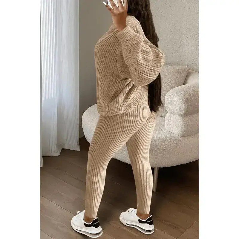 Women's solid shoulder pants and pull rope belt Two sets, autumn, casual fashion comfortable knitting set, suitable for daily outdoor clothing, suitable for autumn and winter women with knitwear, women's clothing and underwear, suit Women's solid shoulder pants and pull rope belt Two sets, autumn, casual fashion comfortable knitting set, suitable for daily outdoor clothing, suitable for autumn and winter women with knitwear, women's clothing and underwear, suit