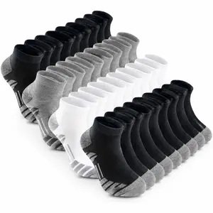 8/20/30/40 Pairs Women Men's Socks, Mixed Sports Socks, Solid Color Low Cut Sweat Absorbing Socks, Comfortable and Breathable Wholesale