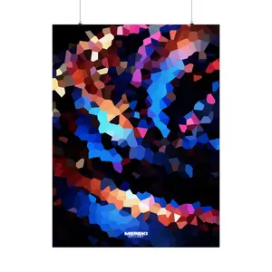 Abstract Geometric Digital Print - Vibrant Mosaic Wall Art | Mereki Gallery Modern Decor