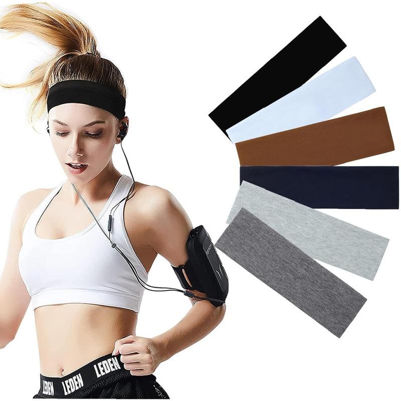 Solid Color Non-slip Hair Bands, Soft Elasitc Hair Band for Women & Girls, Fashion Hair Accessories for Gym Workout Running Wide African Stretch Headbands Adjustable Tan Headband