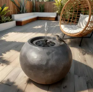 Solar Powered Fountain Outdoor – No Electricity Needed, Auto Water Feature for Garden, Patio & Yard