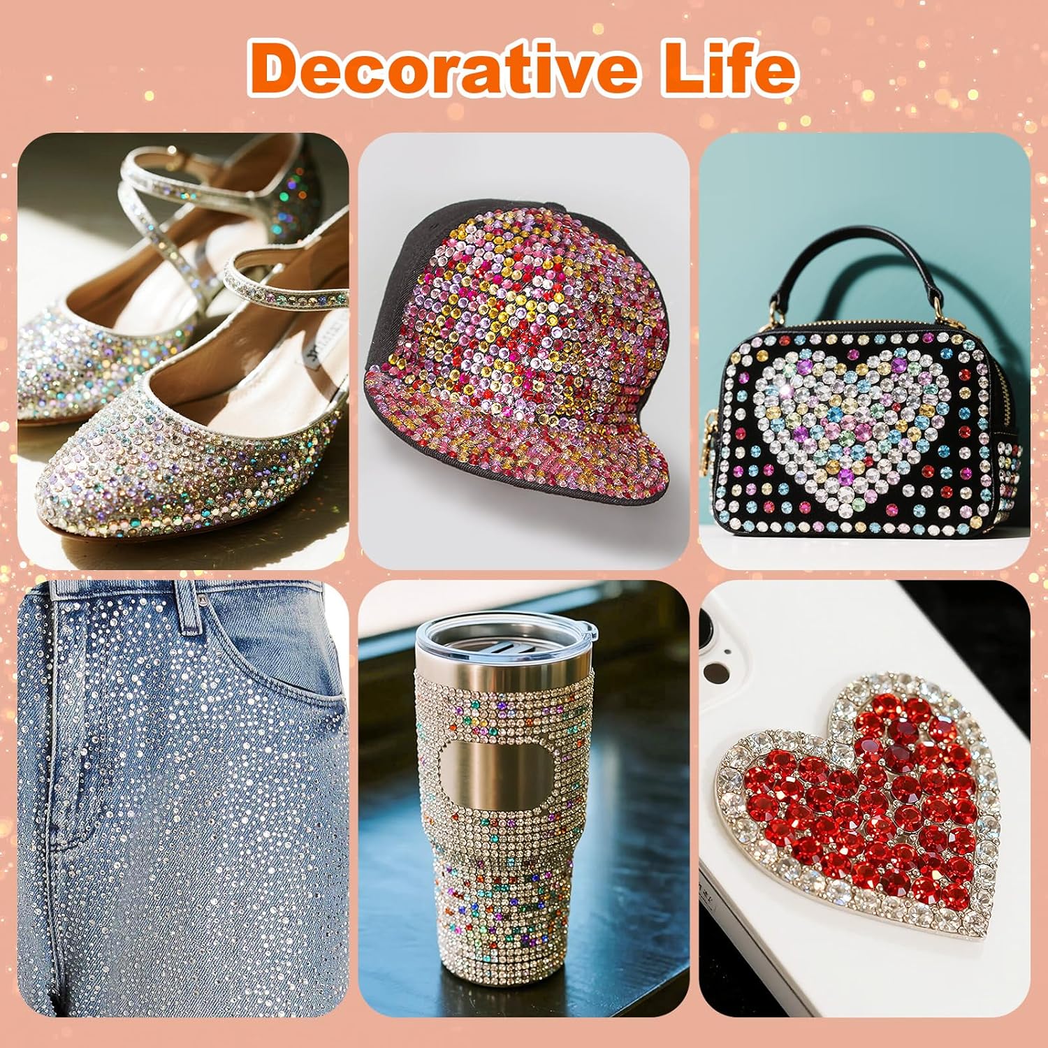 HRLbrc 35000Pcs  Multicolor Resin Jelly Rhinestones for Bedazzling, 3mm Flatback Gems DIY Kit for Diamond Art, Crafts, Phone Cases, Shoes, Books & Nail Art