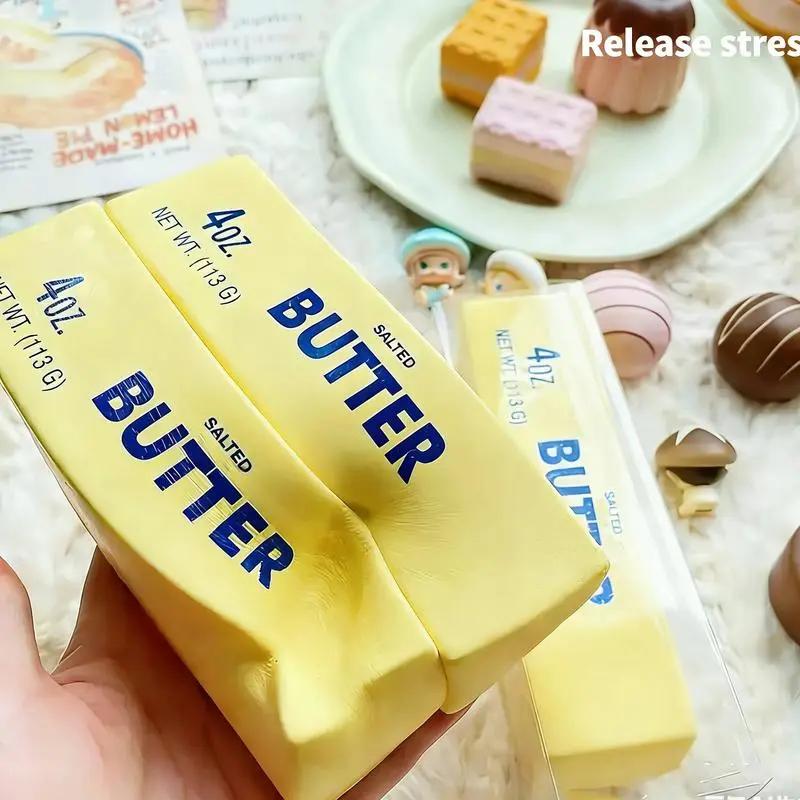 Super Soft Squishy Butter Stick Stress Toy Slow Rising Sensory Fidget for Teens Non Toxic Party Favors Christmas Birthday Gifts 1 pcs