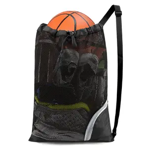 Basketball Bag with Adjustable Shoulder Strap, Sports Equipment Storage Bag for Basketballs, Volleyballs, Baseballs, Swimming Gear