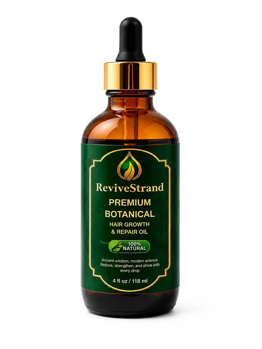 ReviveStrand Premium Botanical Hair Growth & Repair Oil/ 4 fl oz