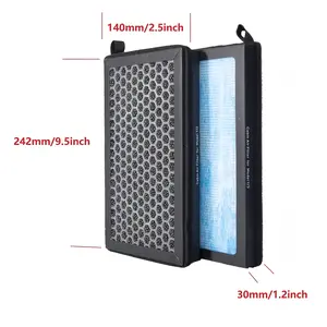 2-Pa Tesla Cabin Air Filter with HEPA & Activated Carbon, Easy Install, Eliminates Odors Allergens, Fresh Aroma, Compatible with Model 3/Y 2016-2024