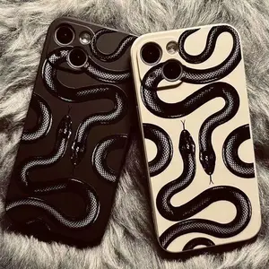 Snake Design Oil Painting Protective iPhone Case