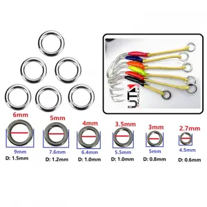 UTS Power Solid Ring 2.5mm/2.7mm/3mm/3.5mm/4mm/5mm/6mm Jigging Assist Tools/Ring Bulat