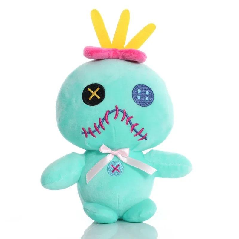 Scrump Plush Toys Pendant Cartoon Lilo and Stitch Plush Toys Soft Stuffed Kawaii Green Doll Xmas Gift For Boys