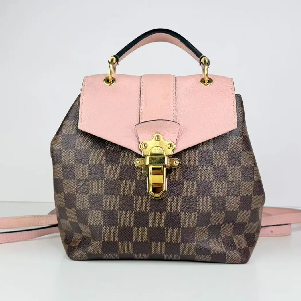Pre-owned Louis Vuitton Leather Backpacks Clapton Damier and Backpack