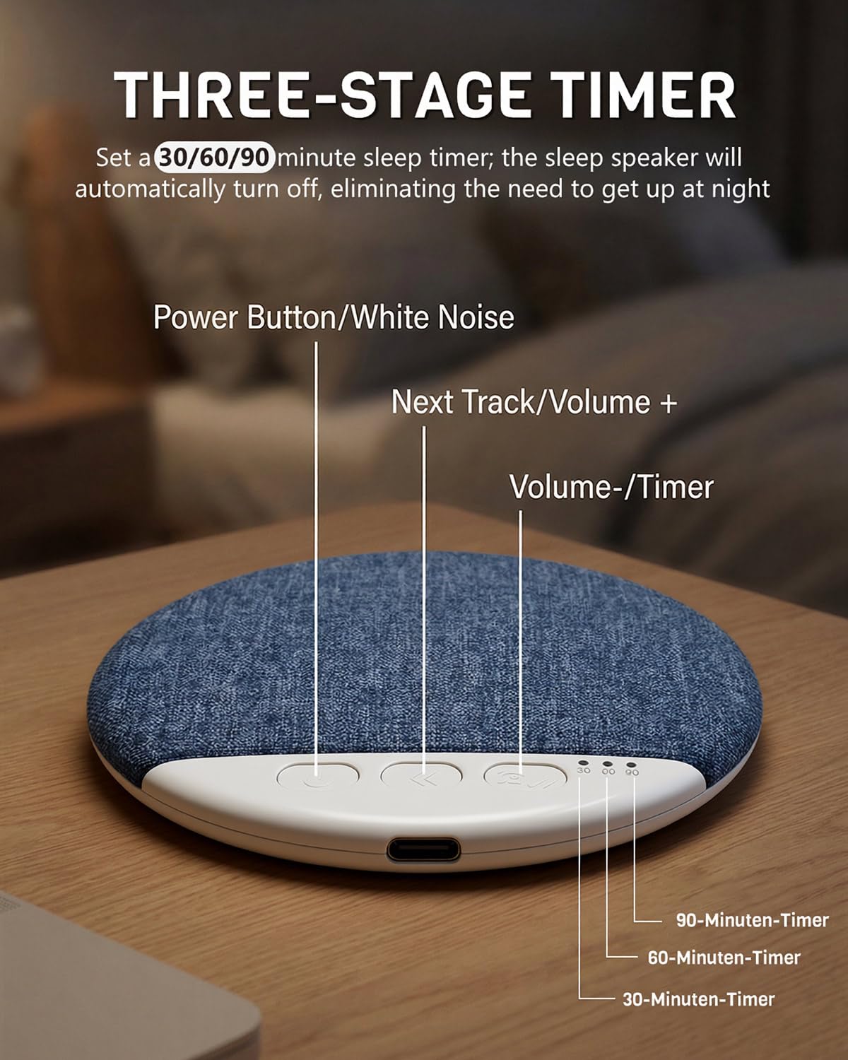 Portable Bluetooth Speaker, Sleep Sound Speaker Bone Conduction Sound System, Silent Sleep Aid, Portable Rechargeable, Music Player,Timer & Memory Function Portable Bluetooth Speaker, Sleep Sound Speaker Bone Conduction Sound System, Silent Sleep Aid, Portable Rechargeable, Music Player,Timer & Memory Function