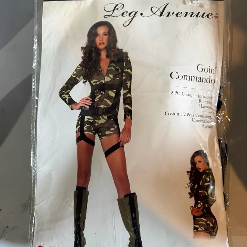 Womans Small Halloween Army Costume