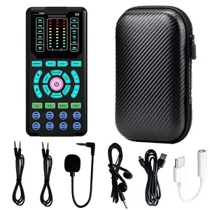 Real-Time Voice Changer Live Sound Card Set with Microphone, Multiple Voice Modes, Compatible with Ps4/ps5/xboxone/PC/mobile/laptop