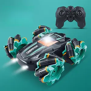 Kids Remote Control Stunt Car, Dual Flip 360° Spin Drift, Four-Wheel Drive Off-Road Racing, Indoor Outdoor Use, Boy Birthday Gift Box, 8+ Years