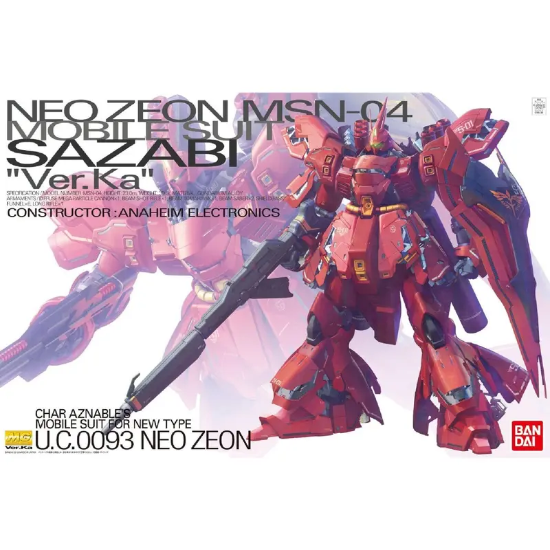 Bandai Hobby Gundam Char's Counterattack Sazabi Ver.Ka MG 1/100 Model Kit
