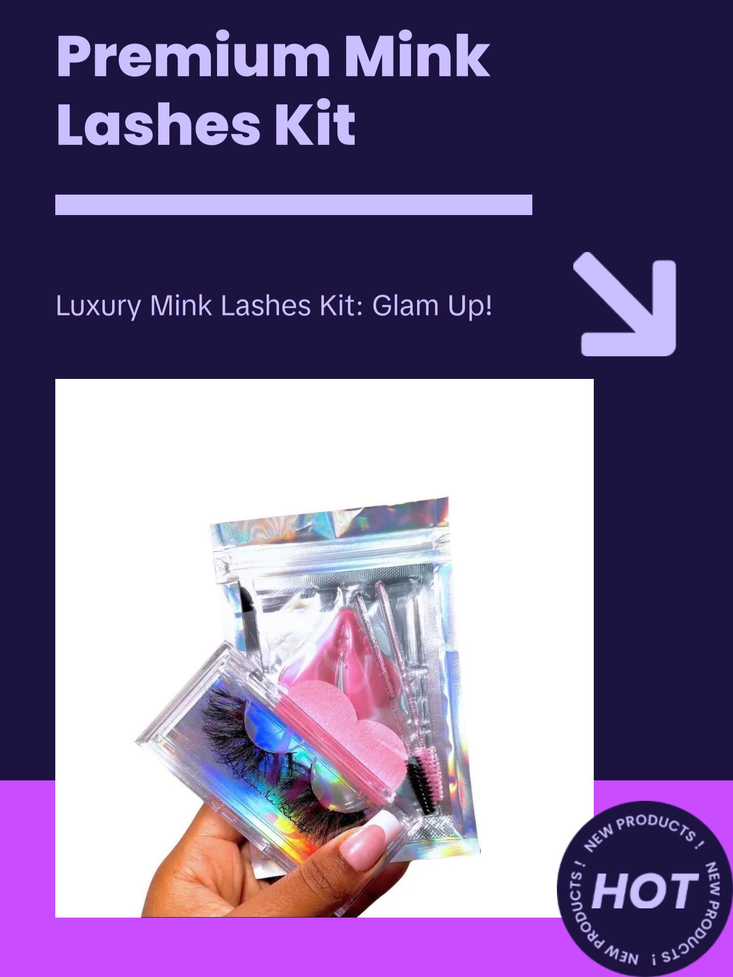 Baby Girl Lash + Kit - Includes Lash Brush, Tacks & Accessories for Stylish and Effective Makeup Application Eyelashes