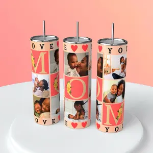 Customized photo mom tumbler 20oz cup, picture tumbler , Mother’s Day, gift for her, gift for mom, drinkware, roses, mama Water Bottles Portable Bottled