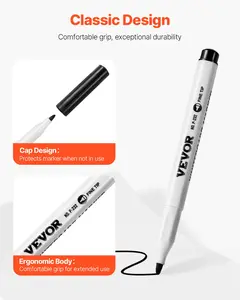 VEVOR Black Dry Erase Markers, 36 Pack Low-Odor Whiteboard Markers, Fine Point Whiteboard Markers, Easily Clean Dry Erase Markers Bulk for School Office Home