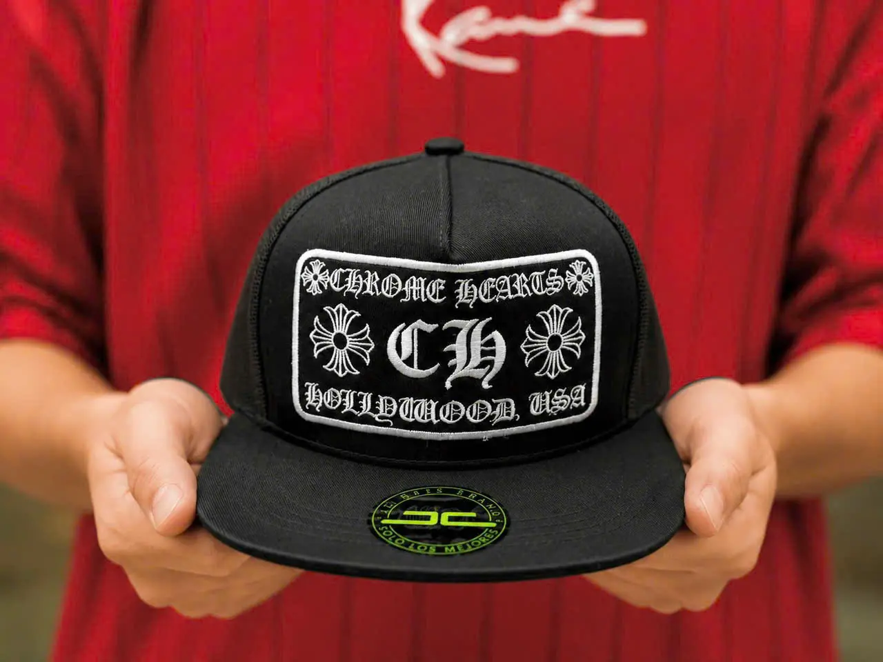 Chrome Hearts Men's Trucker Cap, Baseball Hat with Breathable Mesh Back, Adjustable Fashion Cap