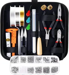 Jewelry Making Supplies Kit with Tools, Wires and Jewelry Findings for Repair and Beading