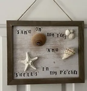 Handmade Sandy Toes & Sea Shells in Your Pocket with Shells picked up Off the Beach
