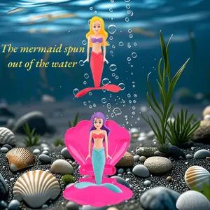 Swimming Toy Shell Mermaid Rotating Ascent Creative Girls' Toy, Cute Gift, Fun Underwater Plaything for Kids