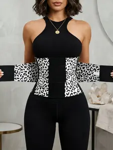 Body Shaper, Shapewear, Corset Style Shapewear, Flat Belly Cincher Sweat Workout Waist Trimmer Ab Belt, Compressing Waist Trainer for Women, Leopard Print Waist Cincher, Hot Modeling Belt Corset, Suitable for Daily,Party,Exercise