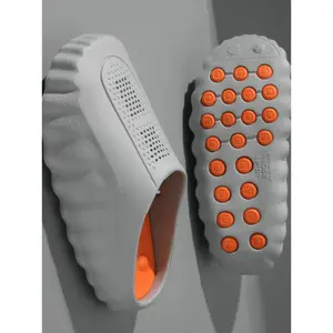 Men's Sports Massage Slippers - Acupressure foot massage for relaxation, non-slip sports sole, breathable mesh, waterproof EVA material - Perfect for daily walking, light exercise, gym and casual wear - Comfortable post-workout slippers Plantar Ortho